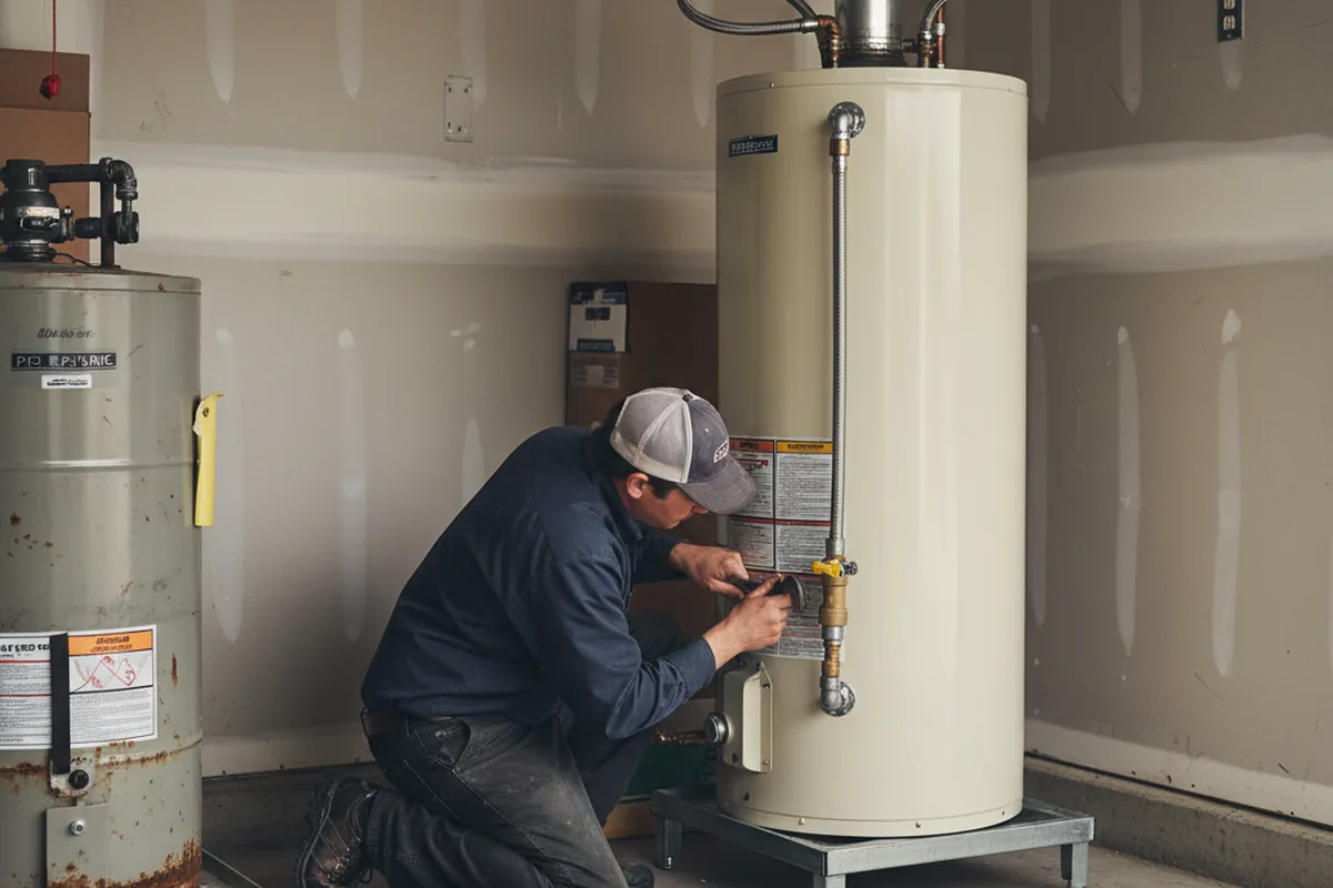 Water heater and shutoff valve replacement in Kannapolis